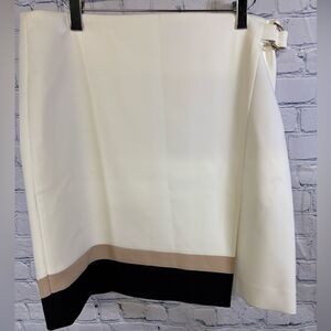 White House Black Market Faux Asymmetrical Wrap Classic Mini Pencil Skirt 10